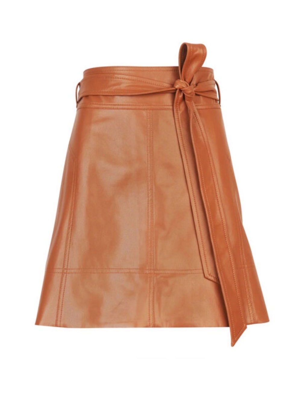 Tanya Taylor Courtney Vegan Leather Skirt